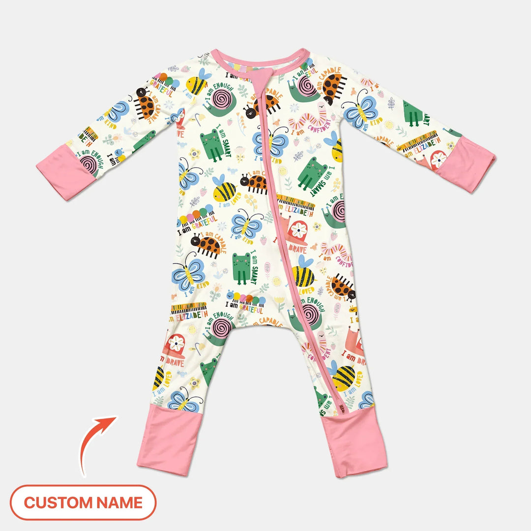 Spring Garden Custom Name Bamboo Convertible Zippy