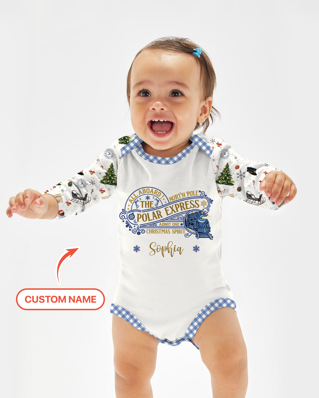 Custom Name North Pole Adventure Bamboo Bodysuit