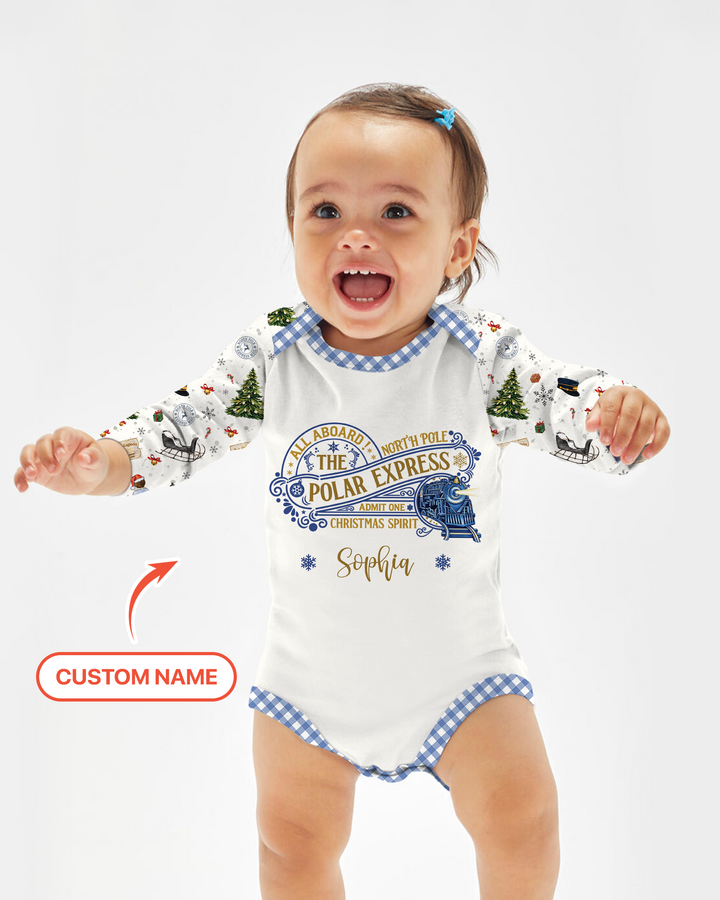 Custom Name North Pole Adventure Bamboo Bodysuit