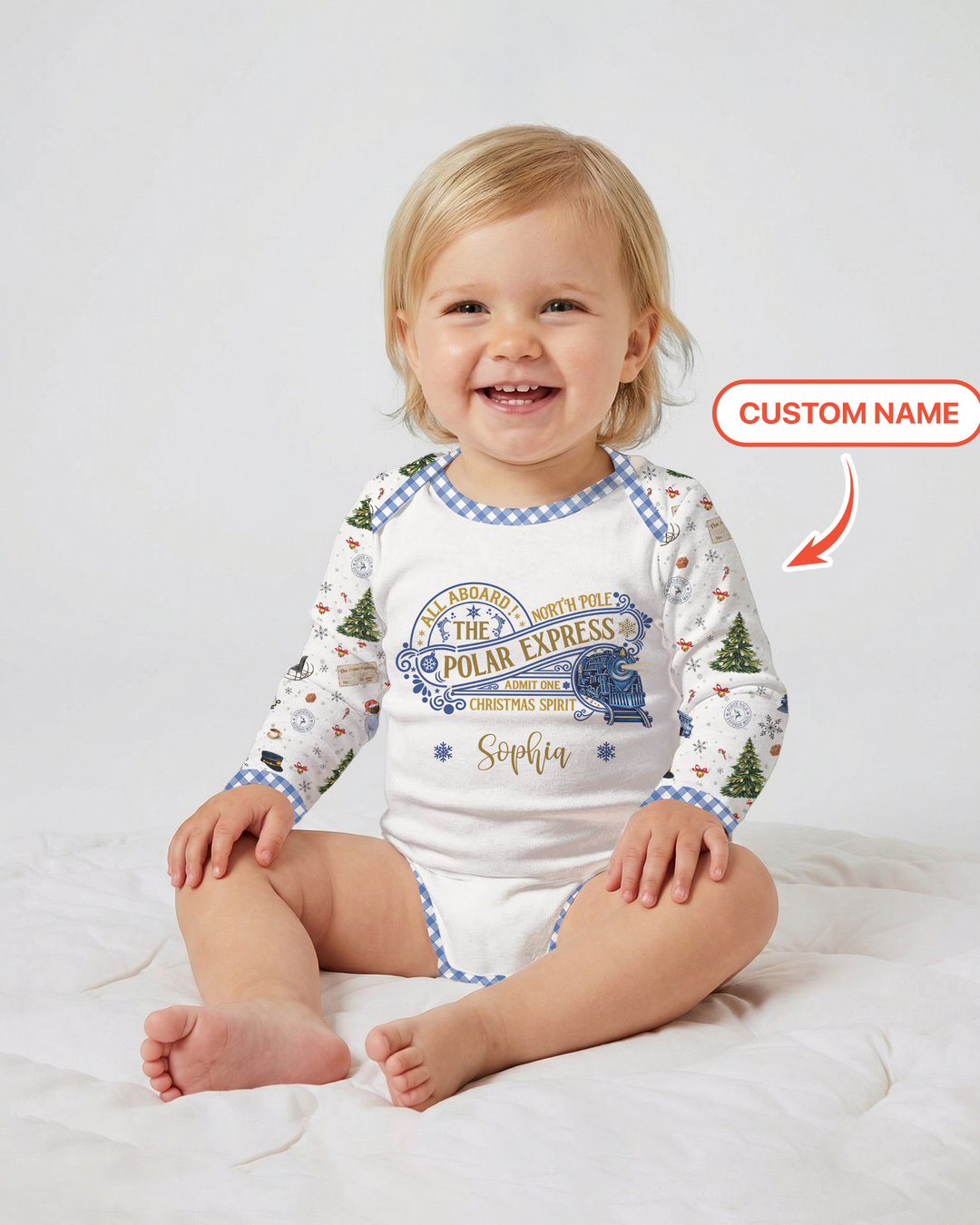 Custom Name North Pole Adventure Bamboo Bodysuit