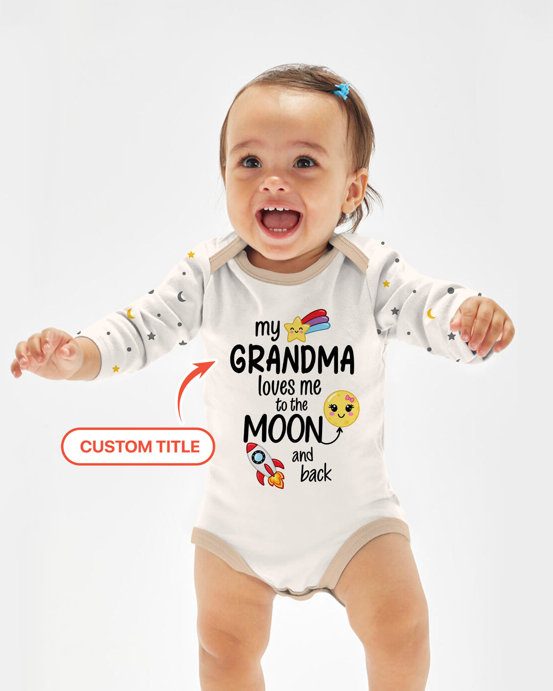 My Grandma Loves Me To The Moon And Back Bamboo Bodysuit