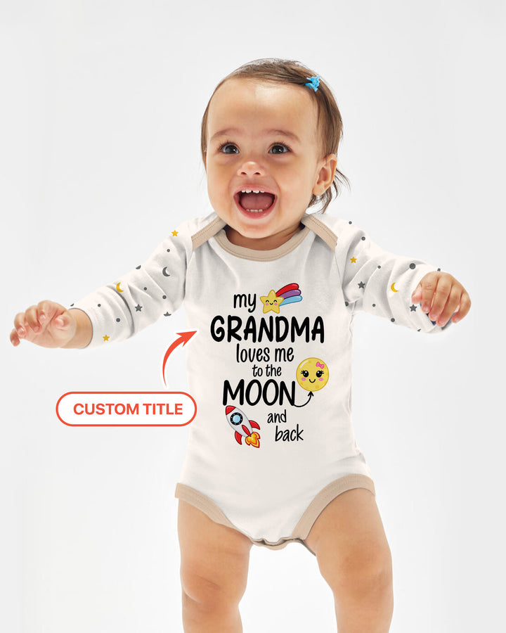 My Grandma Loves Me To The Moon And Back Bamboo Bodysuit