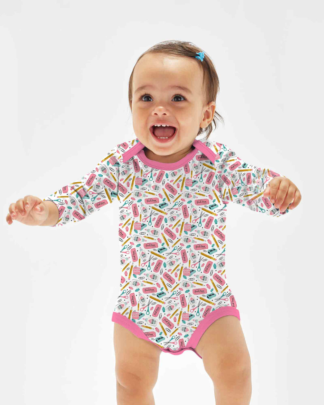 Pink Power School Supplies Bamboo Bodysuit