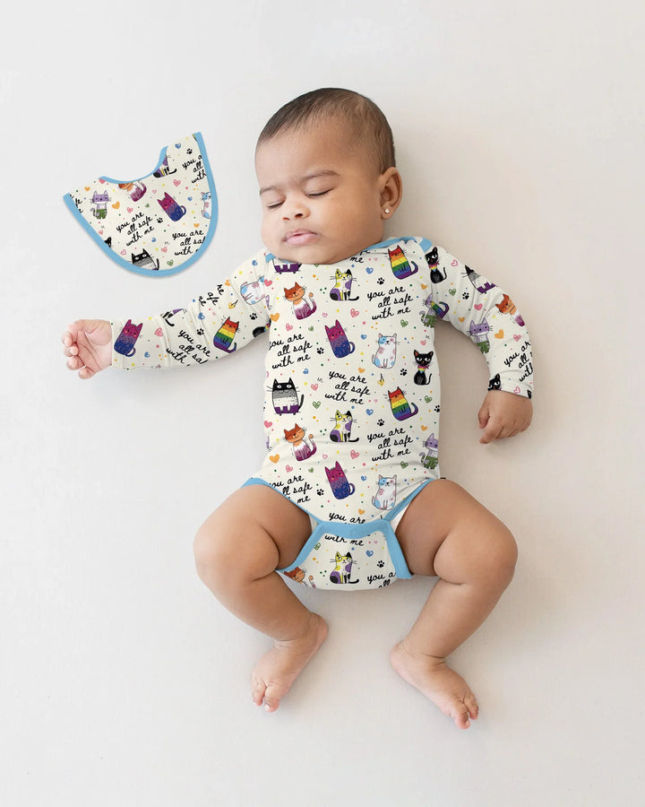 Loved & Safe Kitties Family Matching Bamboo Bodysuit