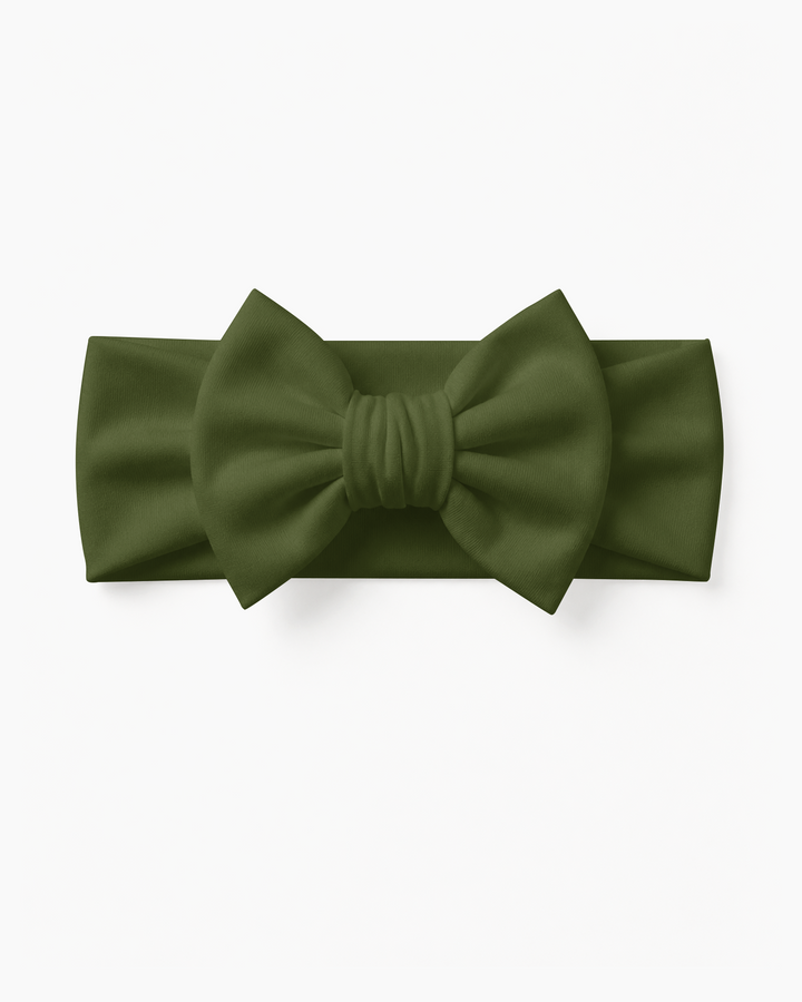 Solid Color Bamboo Luxe Bow Headband