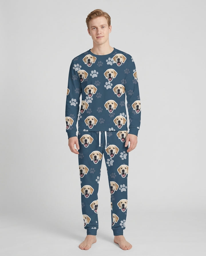 Personalized Dog & Cat Photo Bamboo Men's Pajama Set