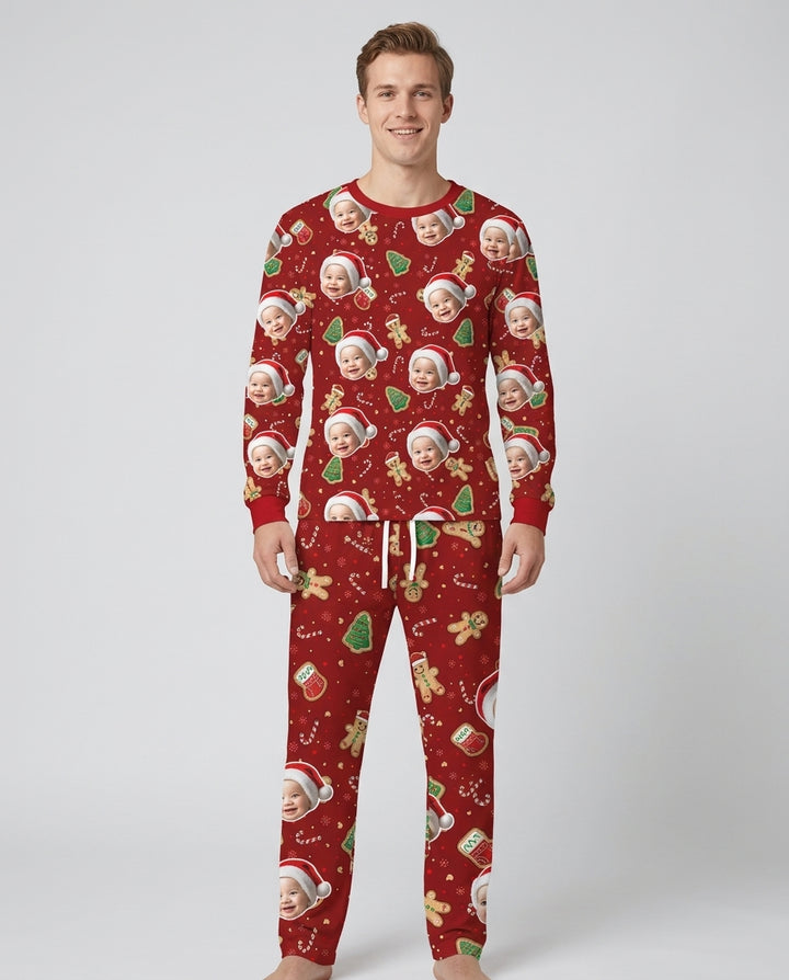 Custom Photo Funny Family Bamboo Men's Pajama Set
