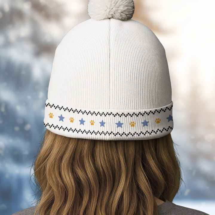 Protected By Lovely Dogs Bobble Beanie Hat