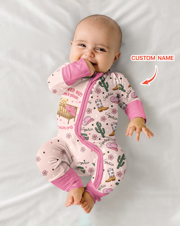 Custom Name Western Moved Out of My Mom's & Place Got My Own Crib Bamboo Convertible Zippy