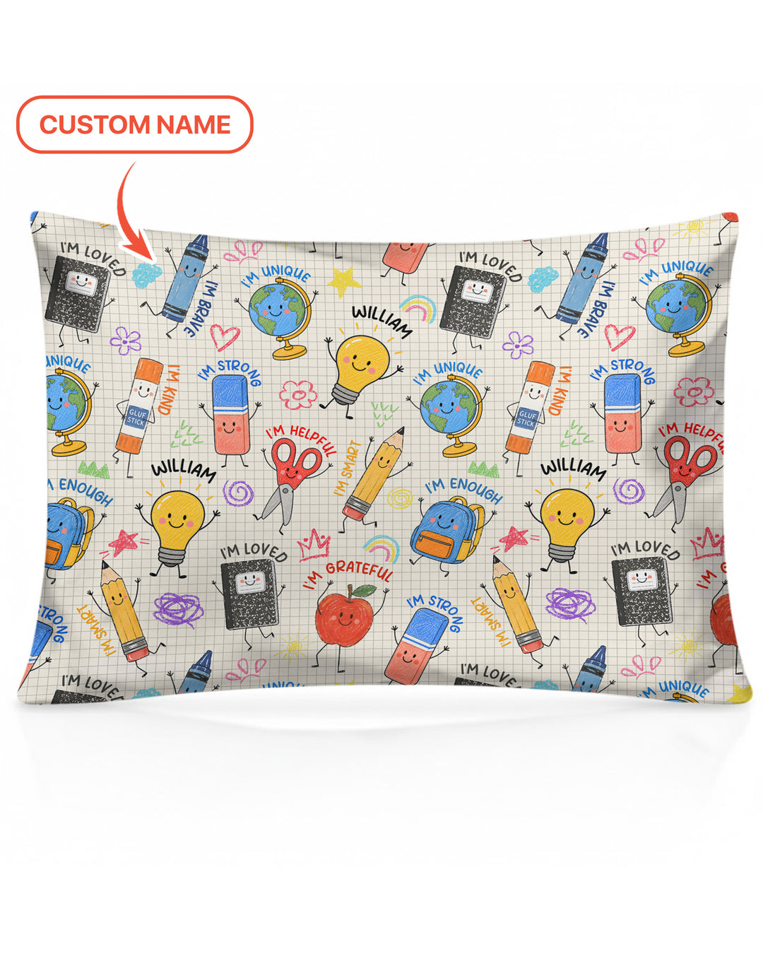 School Squad Custom Name Bamboo Pillow Case