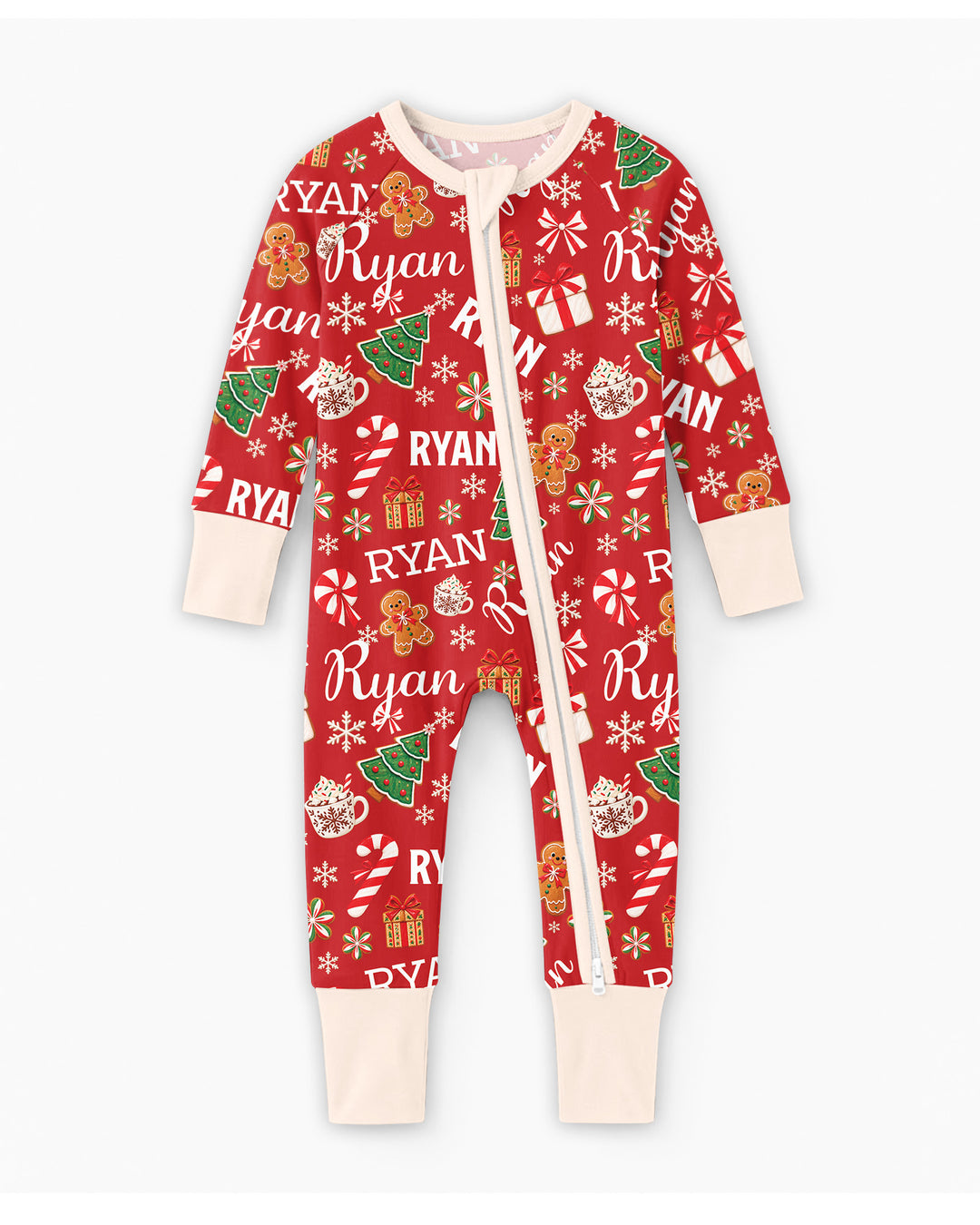 Merry Christmas Custom Name Bamboo Convertible Zippy