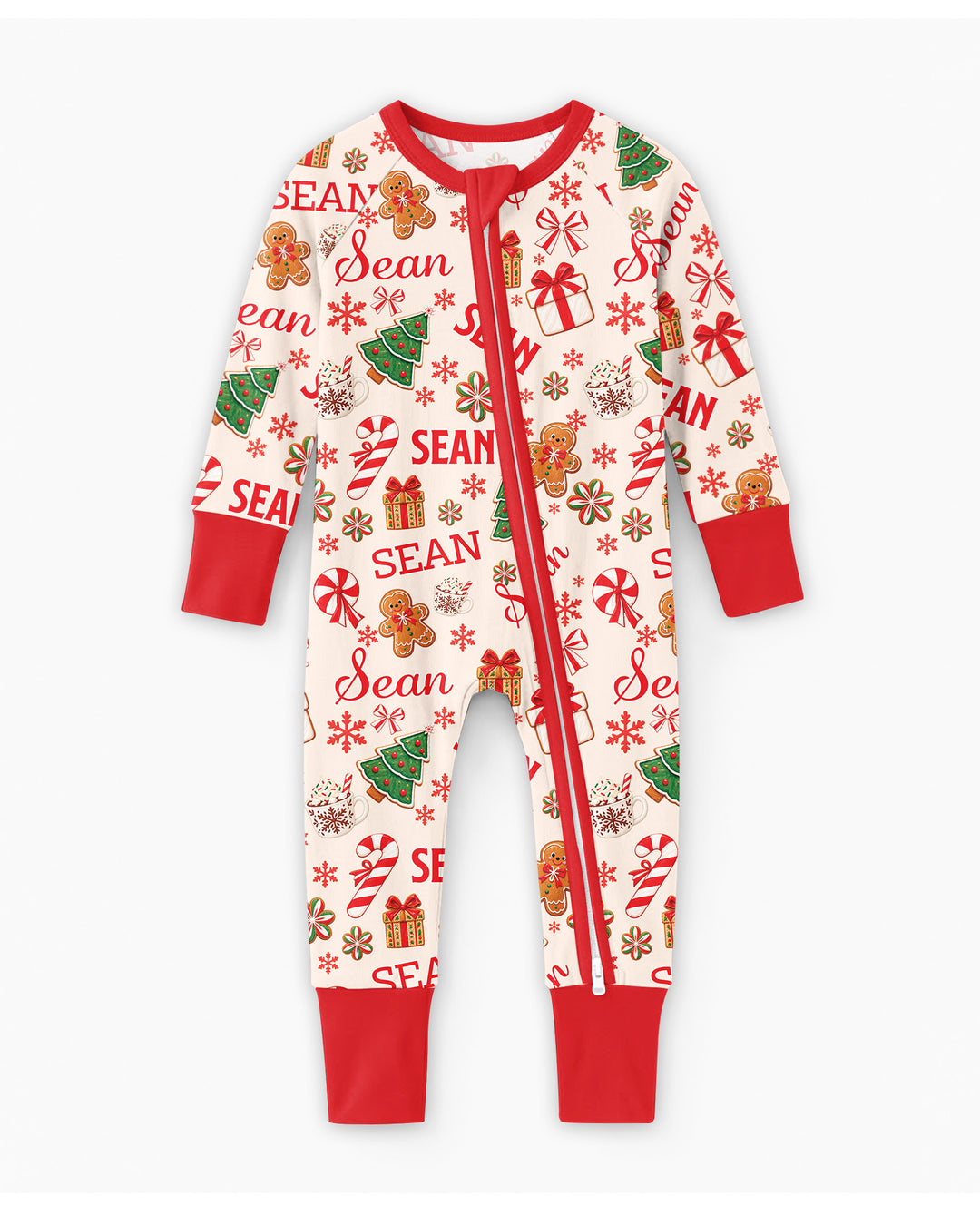 Merry Christmas Custom Name Bamboo Convertible Zippy