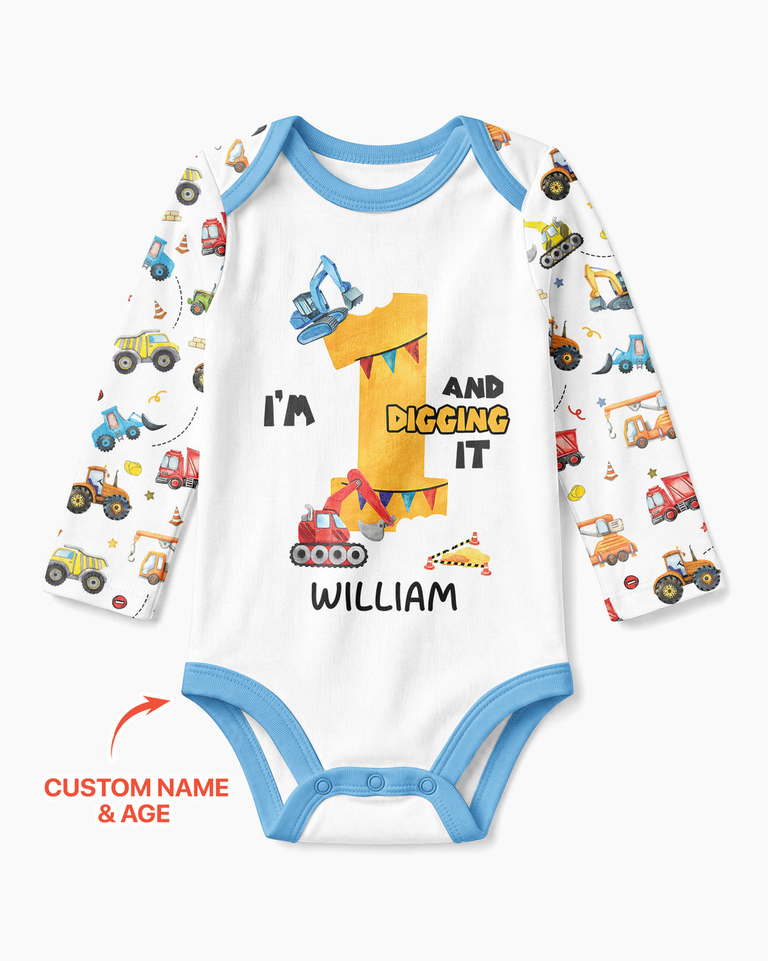 I'm Digging It Birthday - Personalized Name & Age Bamboo Bodysuit
