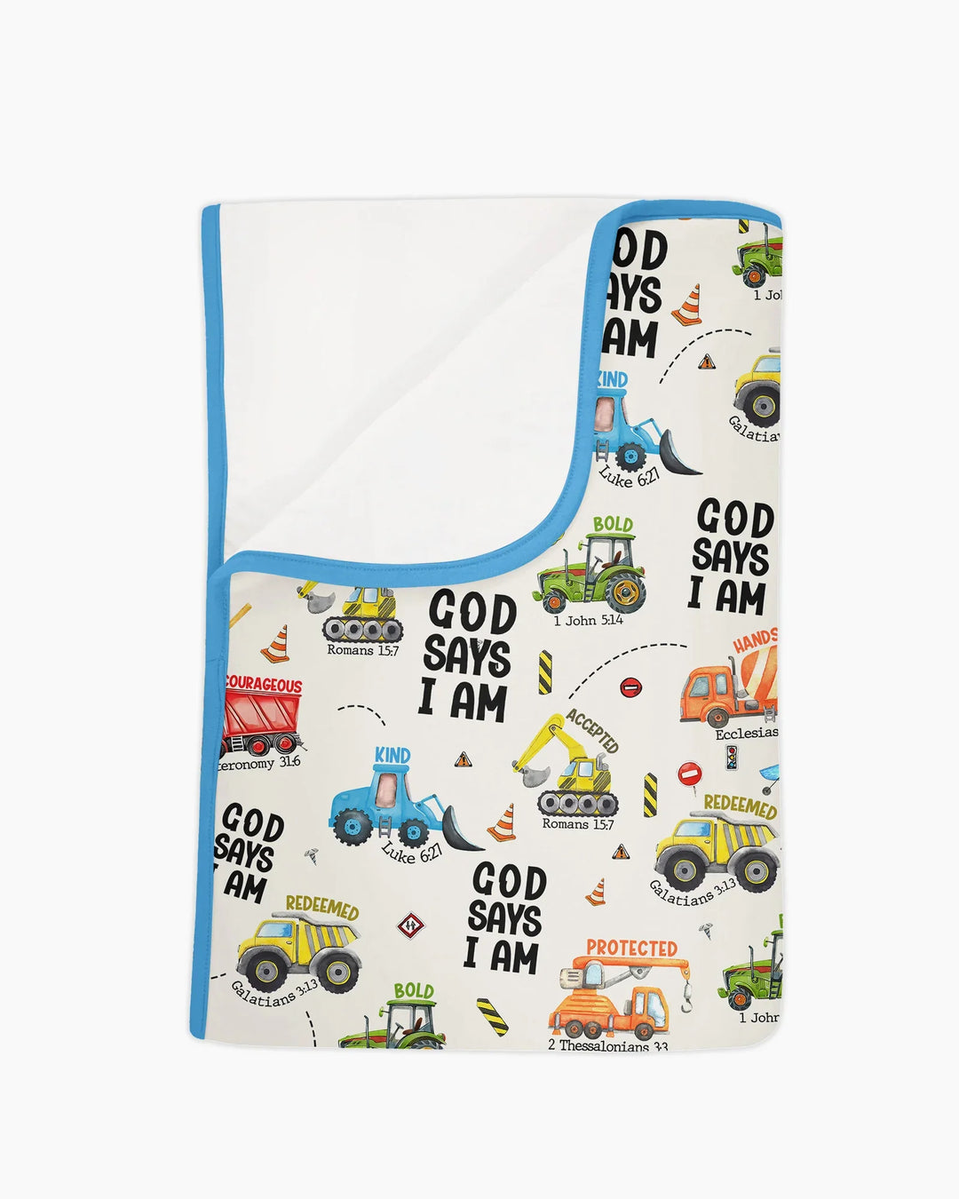 God Says I Am Boy Bamboo Blanket