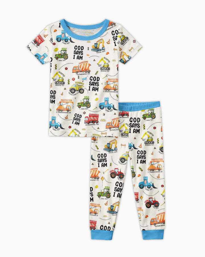 God Says I Am Bamboo Two Piece Short Sleeve Pajama Set