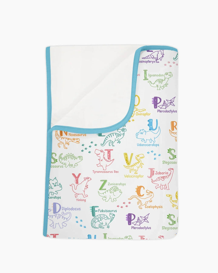 Dino Alphabet ABC Bamboo Blanket