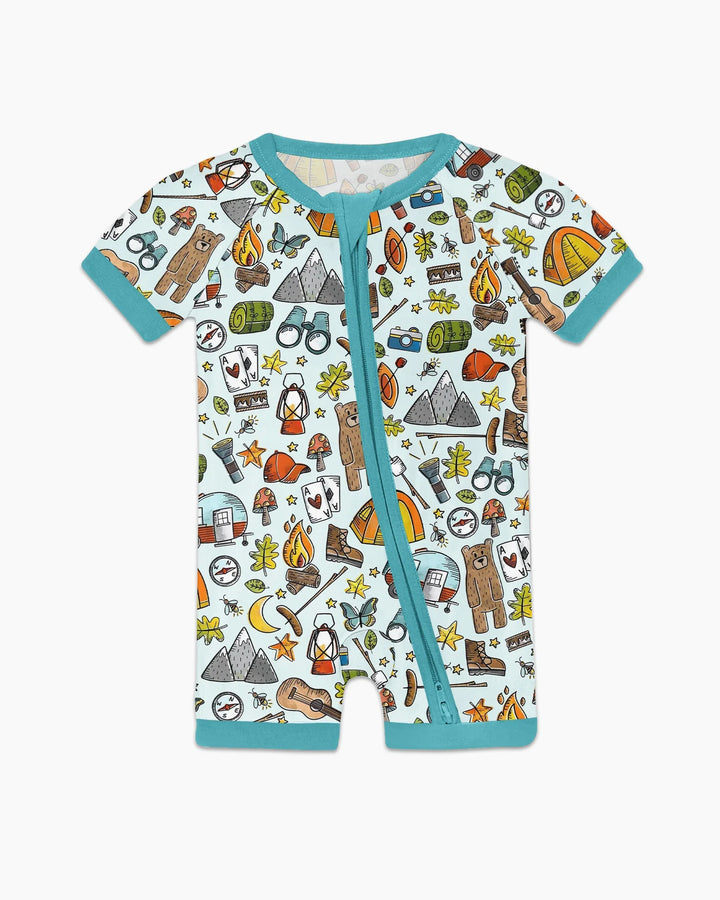 Funny Camper Family Matching Bamboo Shorty Zippy