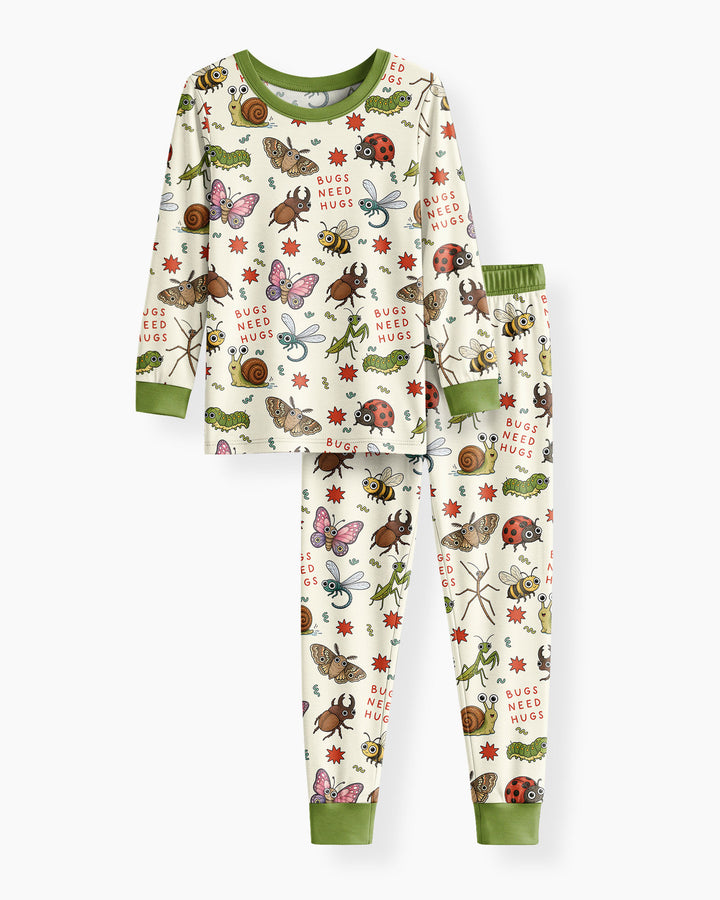 Bugs Need Hug Bamboo Two Piece Long Sleeve Pajama Set