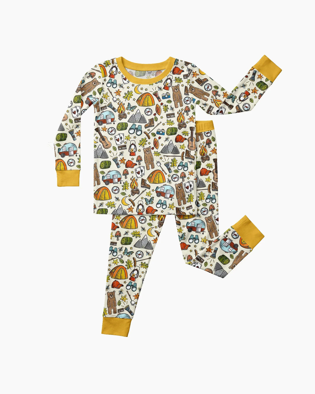 Funny Camper Family Matching Bamboo Two Piece Long Sleeve Pajama Set