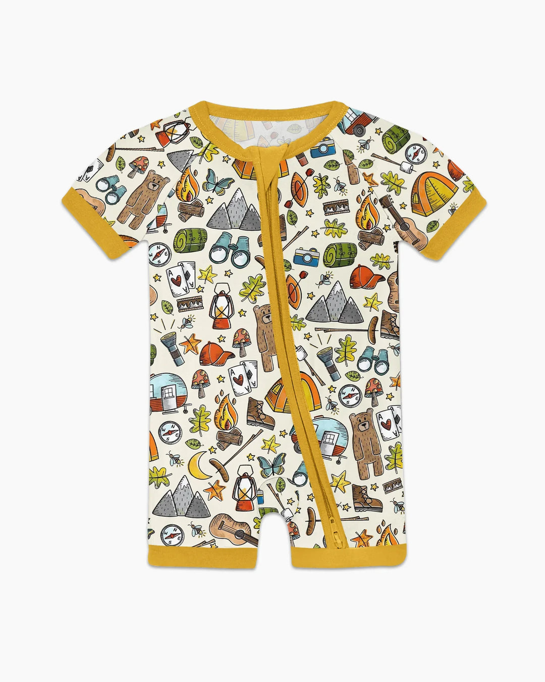 Funny Camper Family Matching Bamboo Shorty Zippy