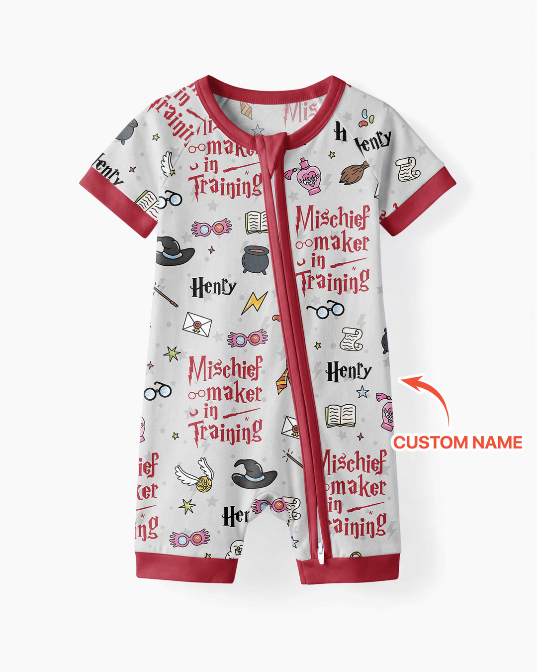 Custom Name Mischief Maker In Training Bamboo Shorty Zippy