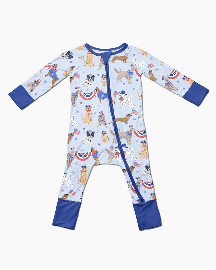 Patriotic Pups Family Matching Bamboo Convertible Zippy