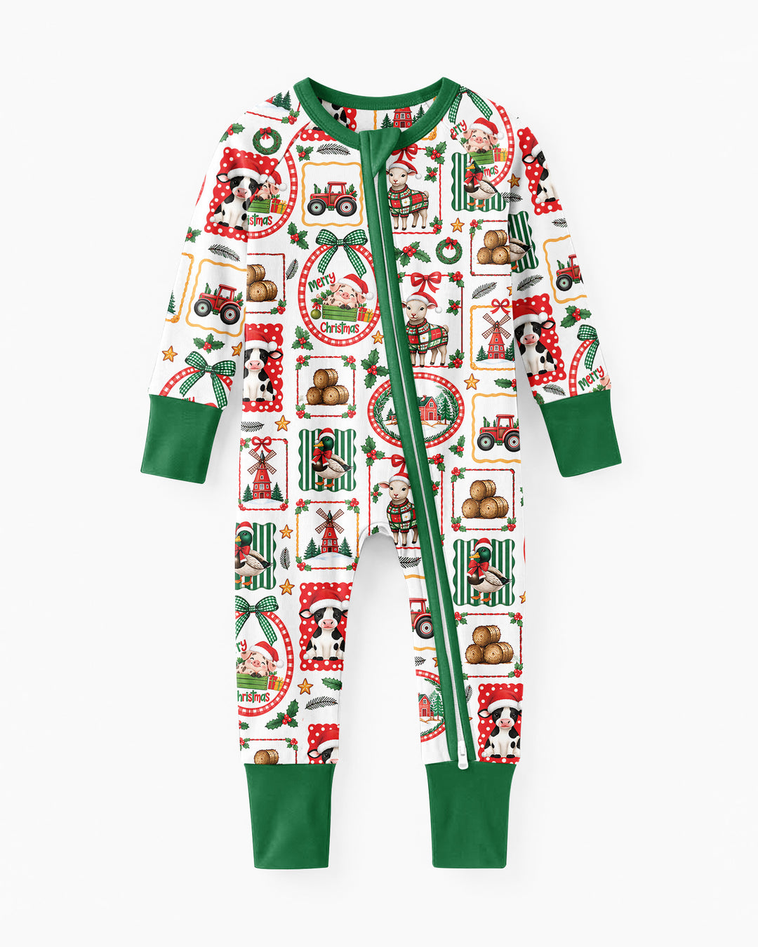 Christmas Farm Animals Bamboo Convertible Zippy