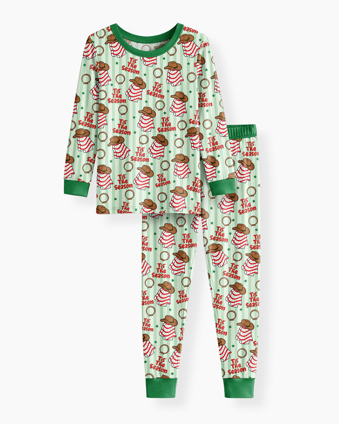Western Christmas Tis the Season Bamboo Two Piece Long Sleeve Pajama Set