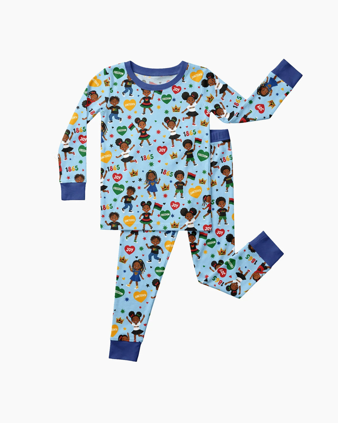 Celebrate Juneteenth Freedom Bamboo Two Piece Long Sleeve Pajama Set