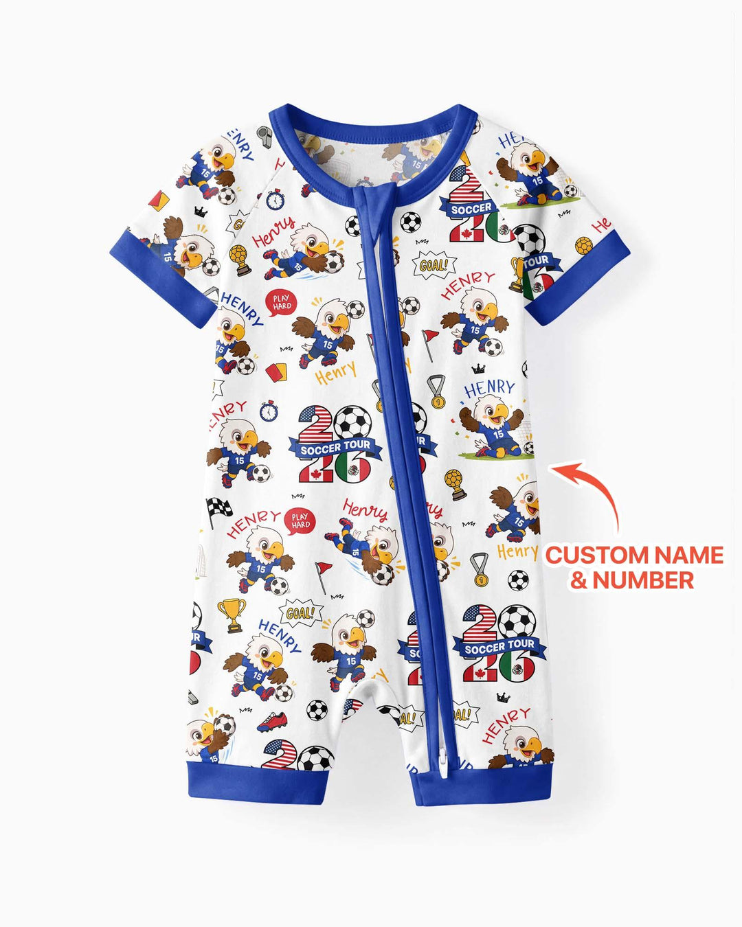 USA We Are Champions Soccer Tour 2026 Bamboo Shorty Zippy