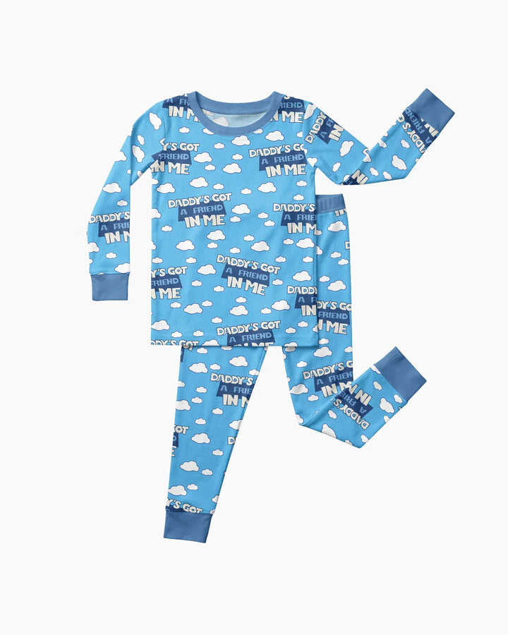 Daddy's Got A Friend In Me Bamboo Two Piece Long Sleeve Pajama Set