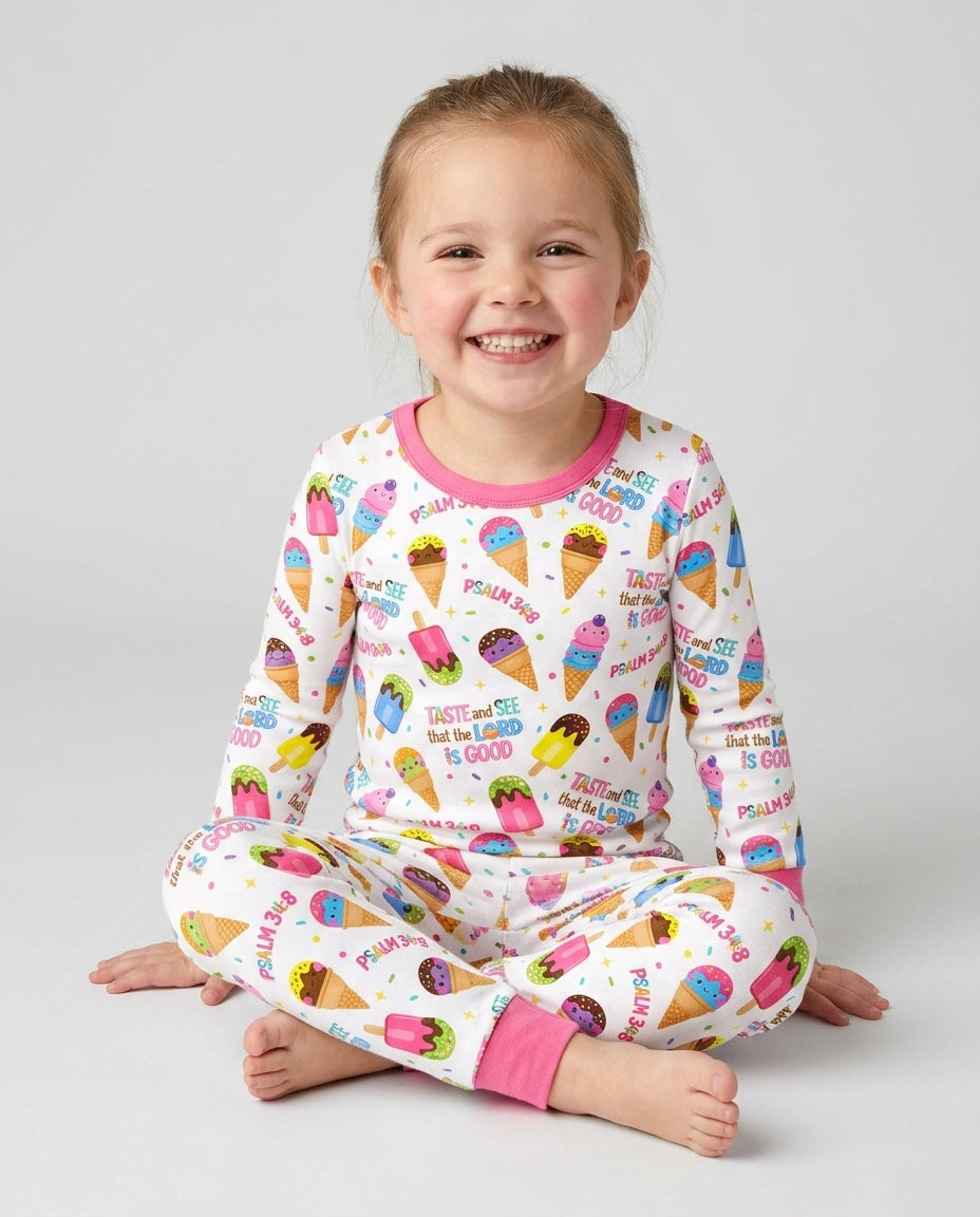 Template Bamboo Two Piece Long Sleeve Pyjamas Set