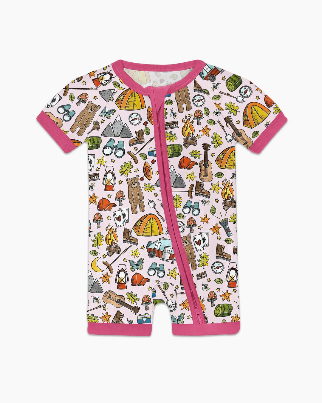 Funny Camper Family Matching Bamboo Shorty Zippy