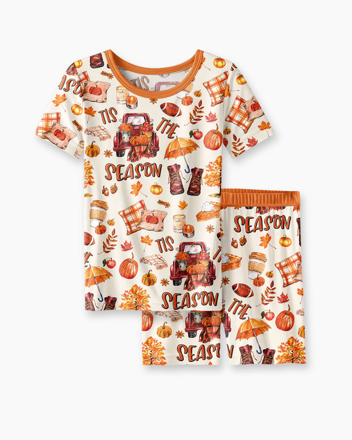Template Bamboo Two Piece Short Sleeve Shorts Pyjamas Set