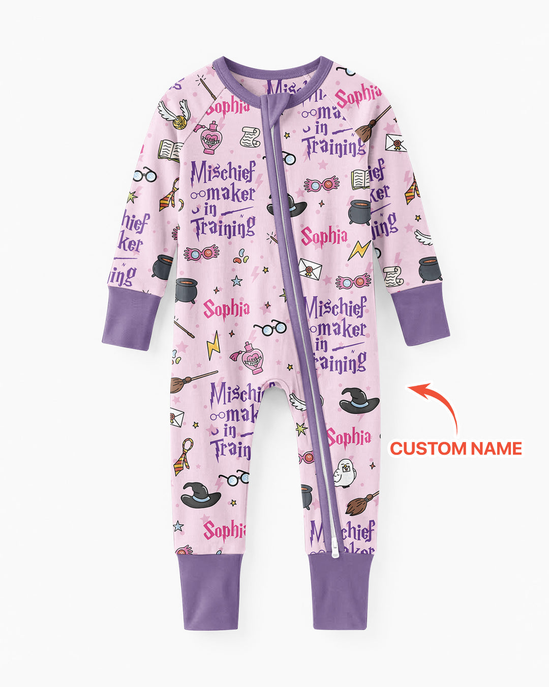 Custom Name Mischief Maker In Training Bamboo Convertible Zippy
