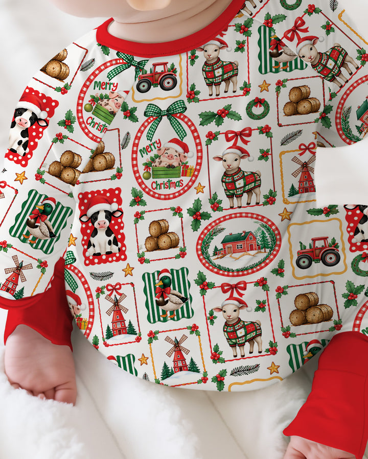 Christmas Farm Animals Bamboo Convertible Zippy