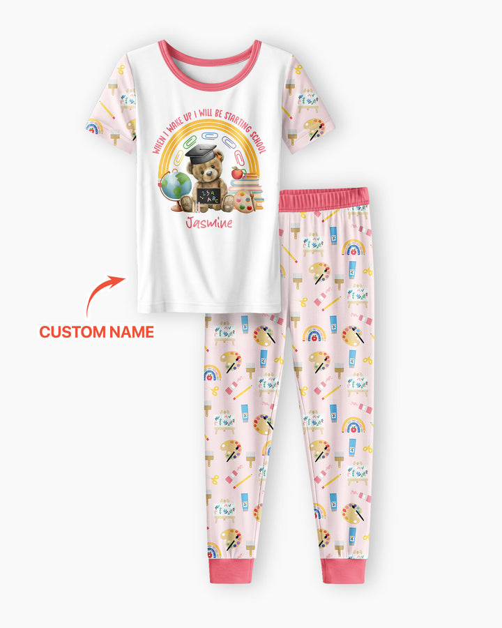 CUSTOM Template Bamboo Two Piece Short Sleeve Pyjamas Set