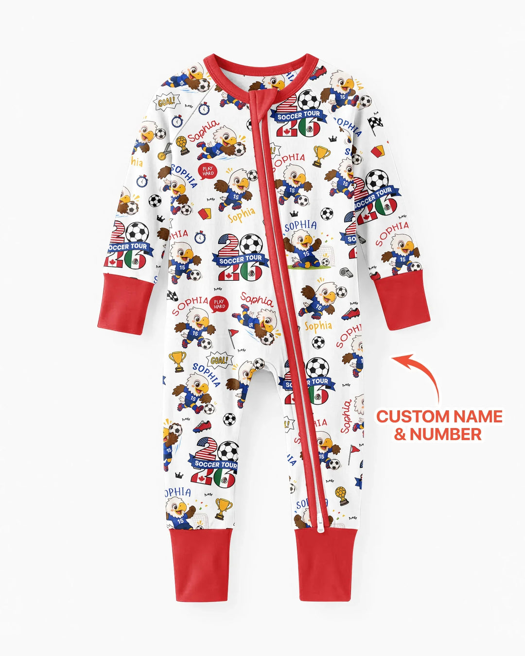 USA We Are Champions Soccer Tour 2026 Bamboo Convertible Zippy