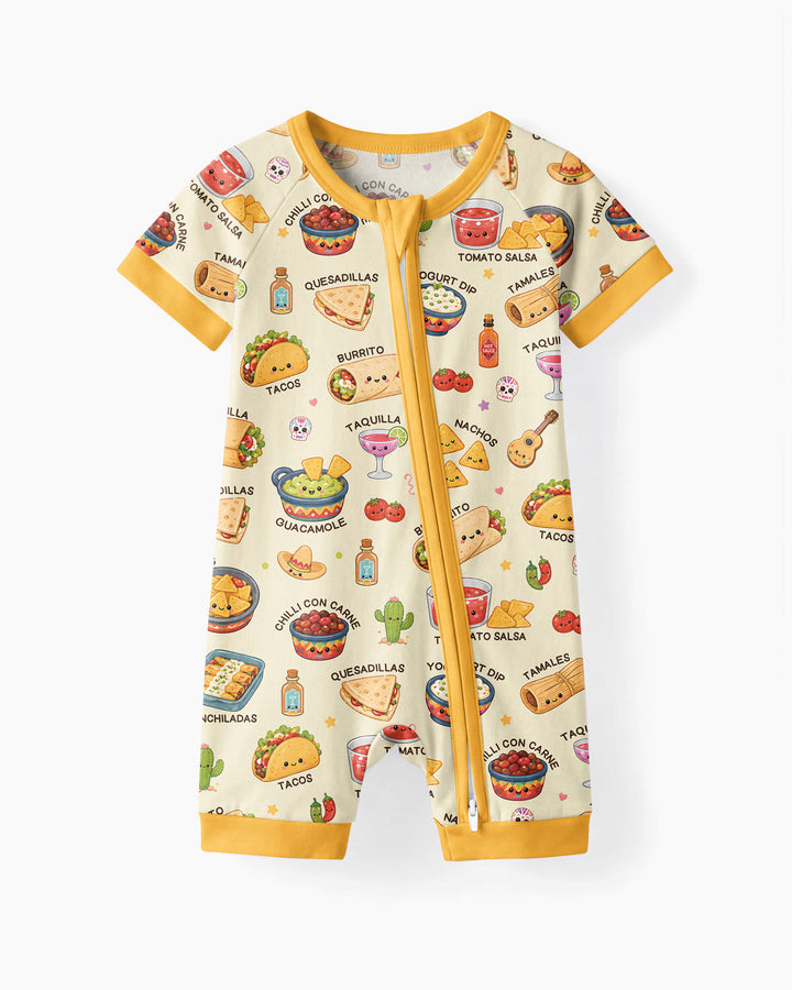 Kawaii Mexican Food Bamboo Shorty Zippy