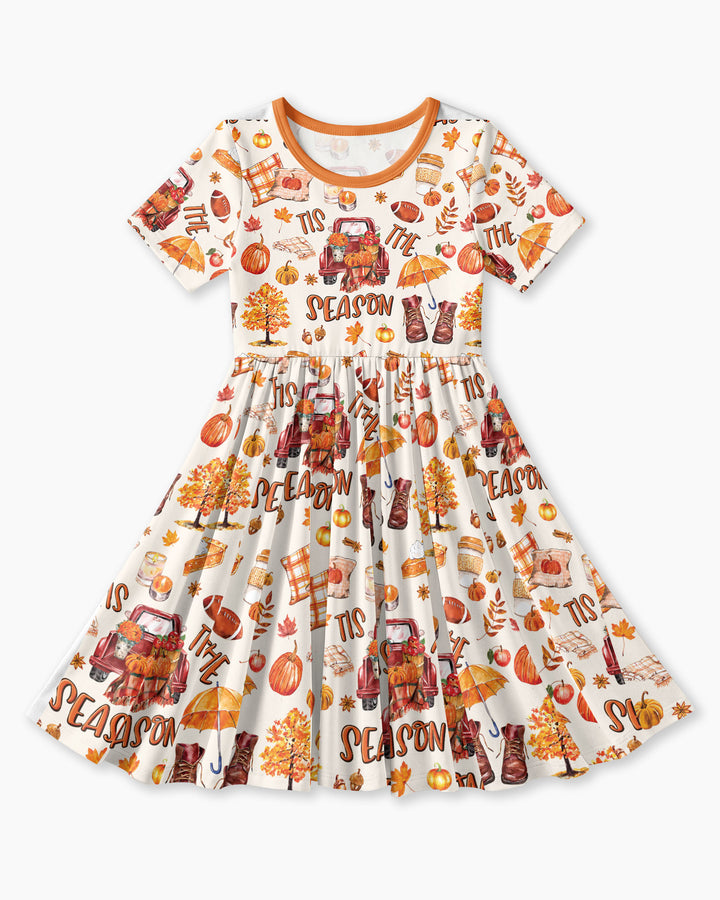 Fall Tis the Season Bamboo Twirl Dress