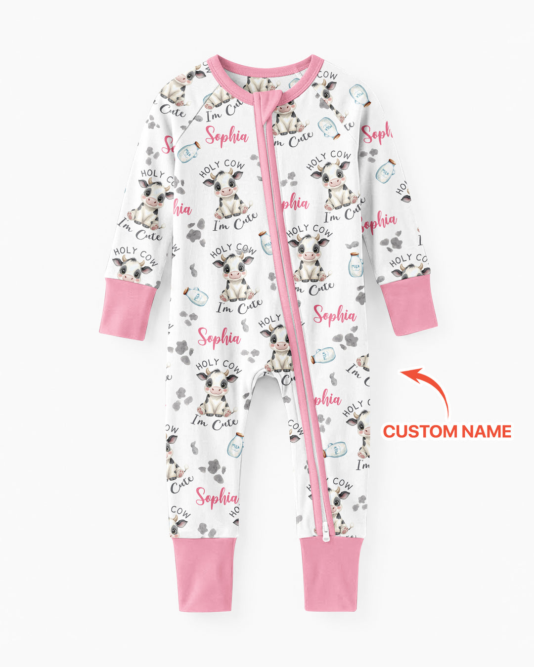 Holy Cow I'm Cute Custom Name Bamboo Convertible Zippy