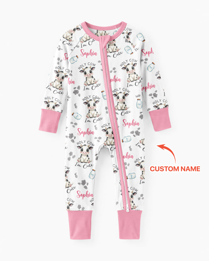 Holy Cow I'm Cute Custom Name Bamboo Convertible Zippy
