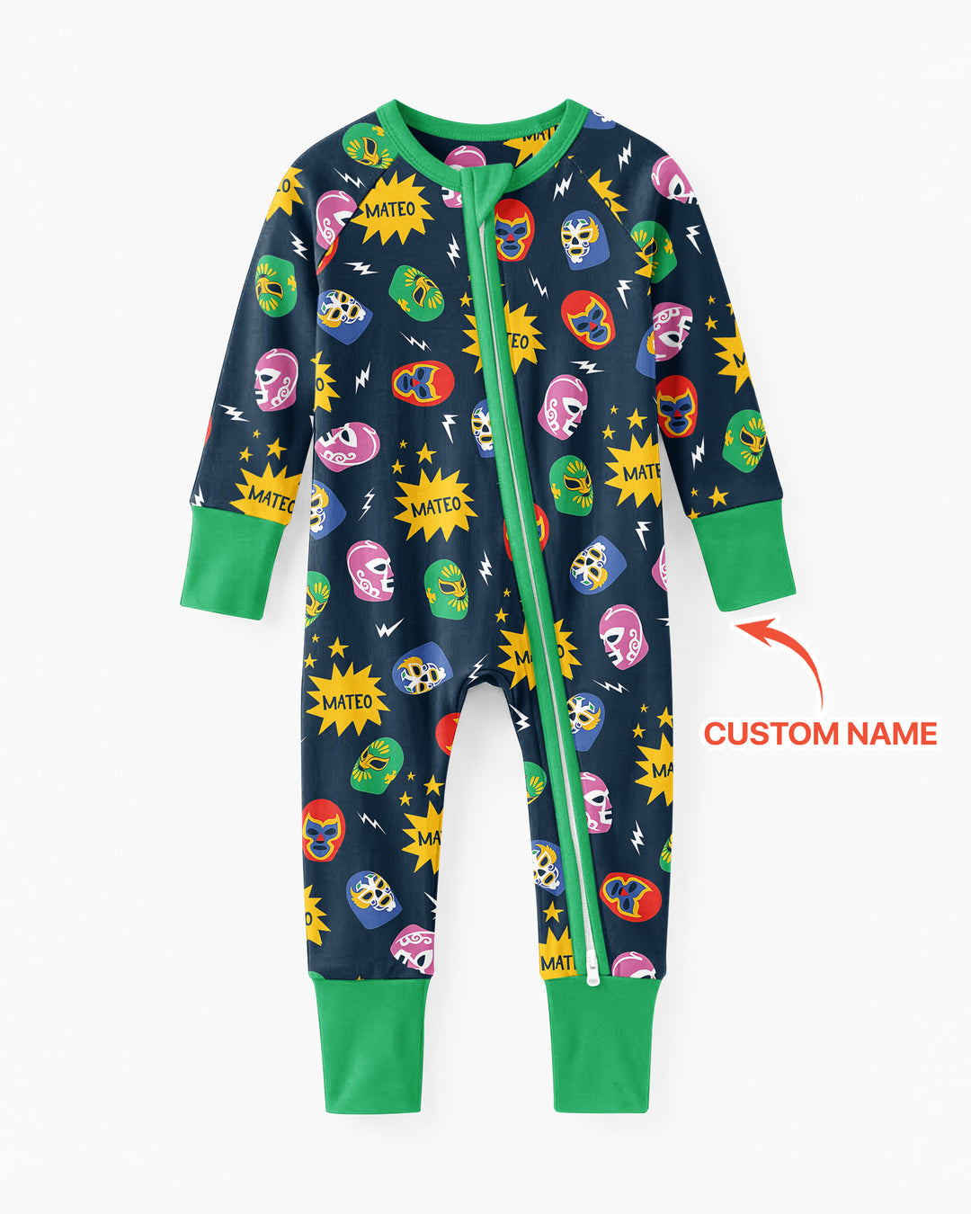 Lucha Libre Custom Name Bamboo Convertible Zippy