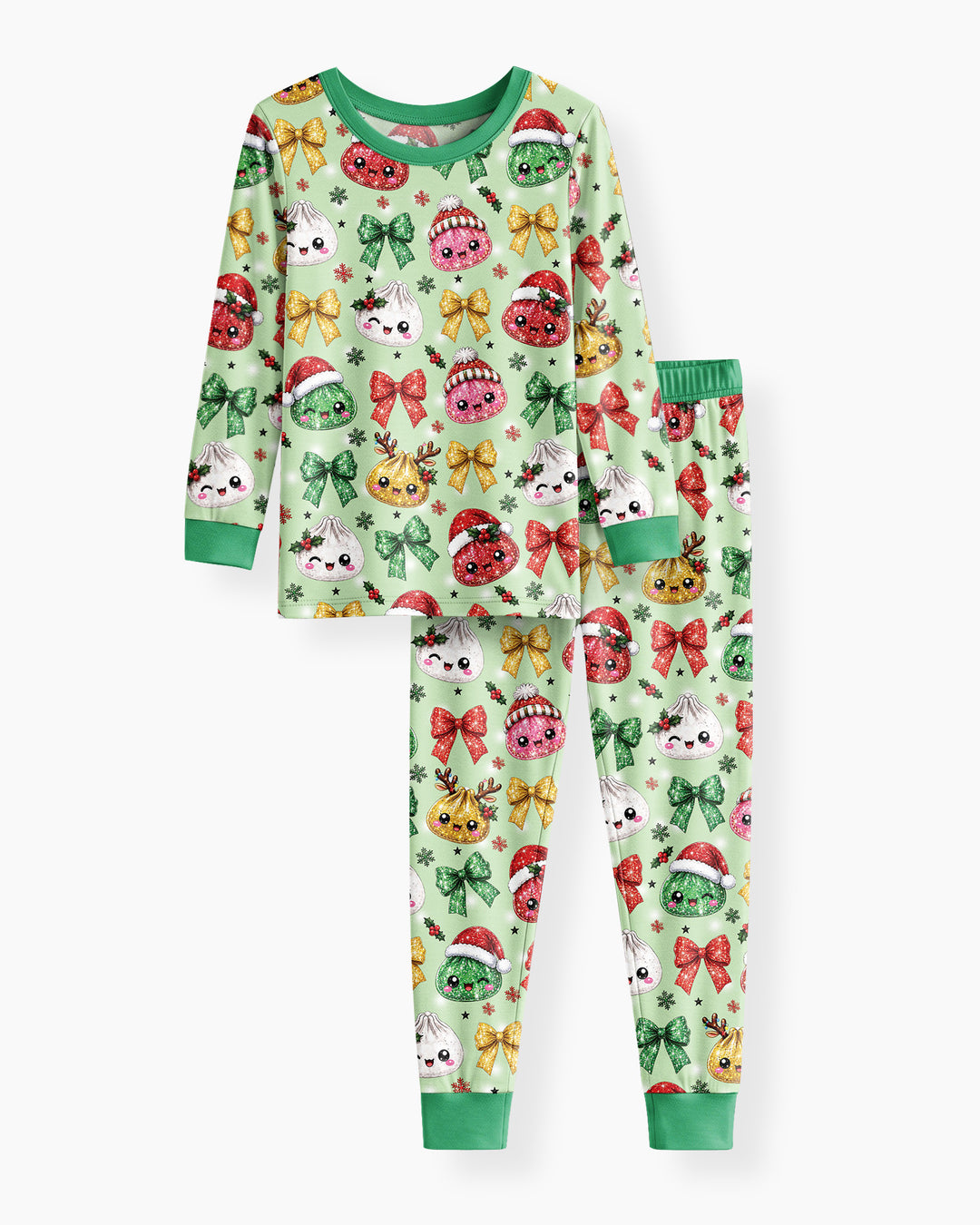 You're A Christmas Dumpling Bamboo Two Piece Long Sleeve Pajama Set
