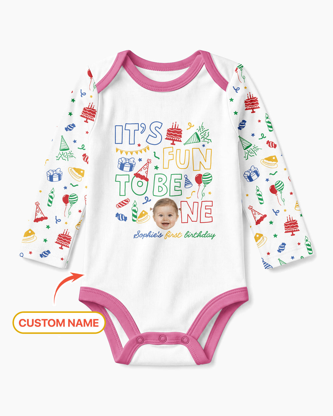 Custom Photo It's Fun To Be One Bamboo Bodysuit