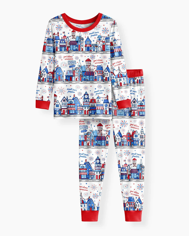 Small Town Freedom USA Bamboo Two Piece Long Sleeve Pajama Set