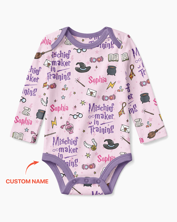 Custom Name Mischief Maker In Training Bamboo Bodysuit