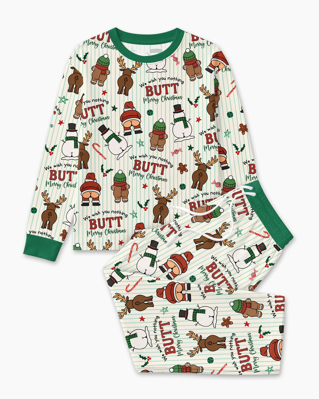 We Wish You Nothing Butt Merry Bamboo Men's Pajama Set