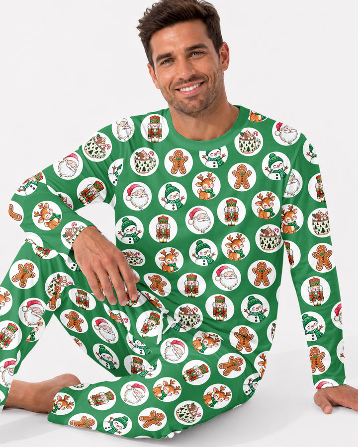 Distressed Holiday Bamboo Men's Pajama Set