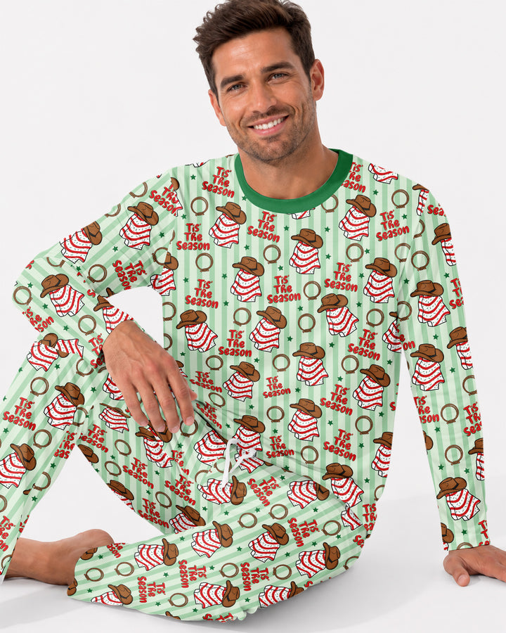 Western Christmas Tis the Season Bamboo Men's Pajama Set